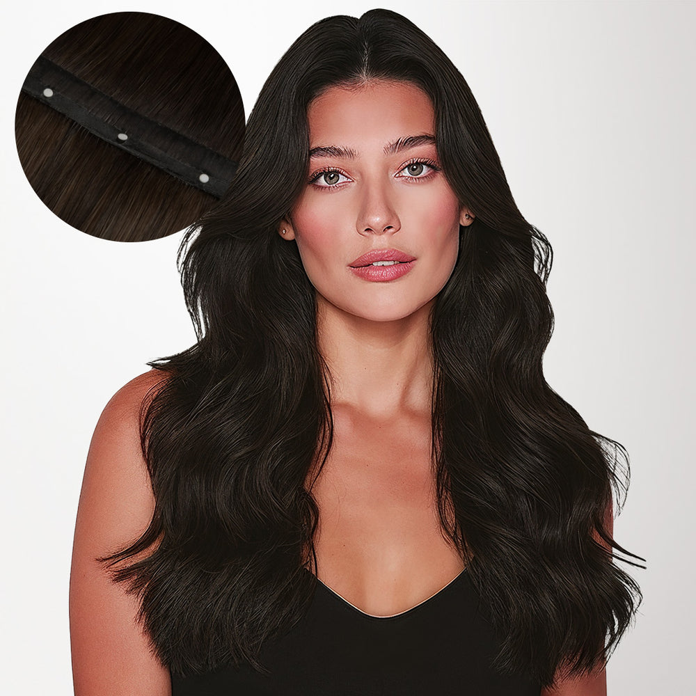 Natural Black (1B) Butterfly Weft Hair Extensions (100g-160g)