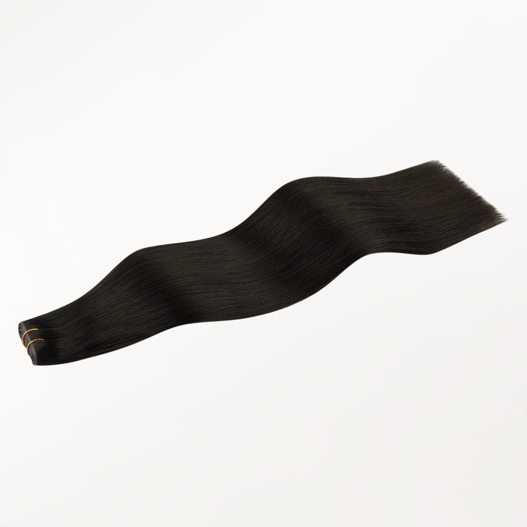 Natural Black (1B) Butterfly Weft Hair Extensions (100g-150g)_100% Remy Human Hair.