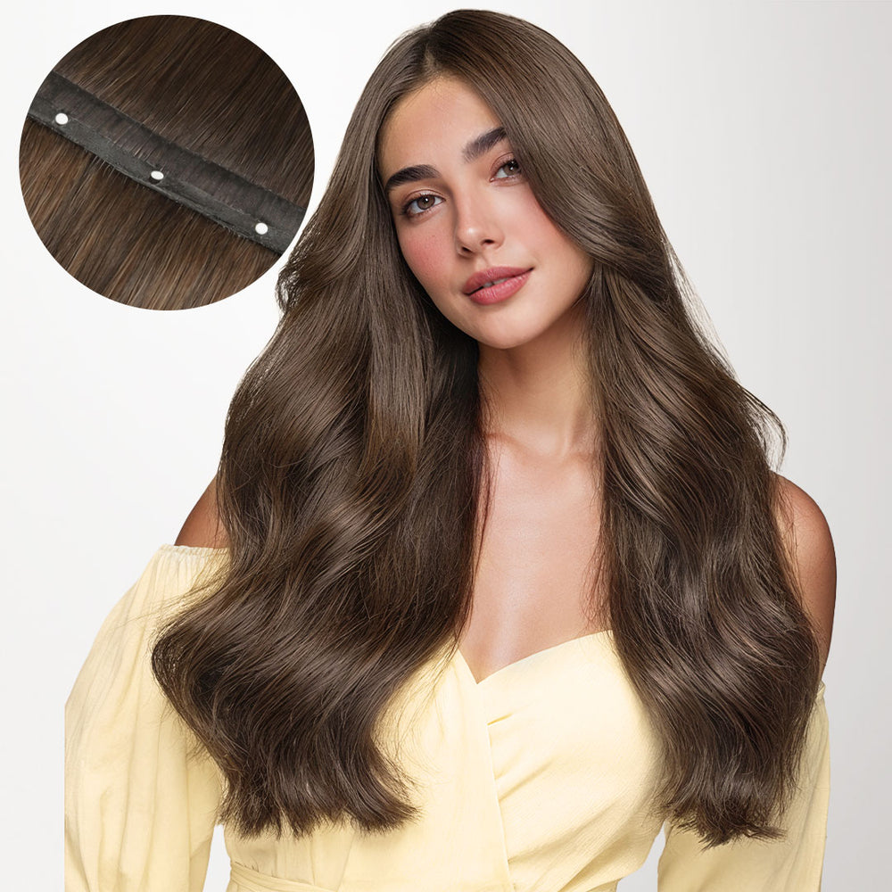 Chocolate Brown (4A) Butterfly Weft Hair Extensions (100g-160g)