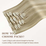 Ash Blonde Highlights (17A/60A) Classic Clip-Ins [Clearance]_100% Remy Human Hair.