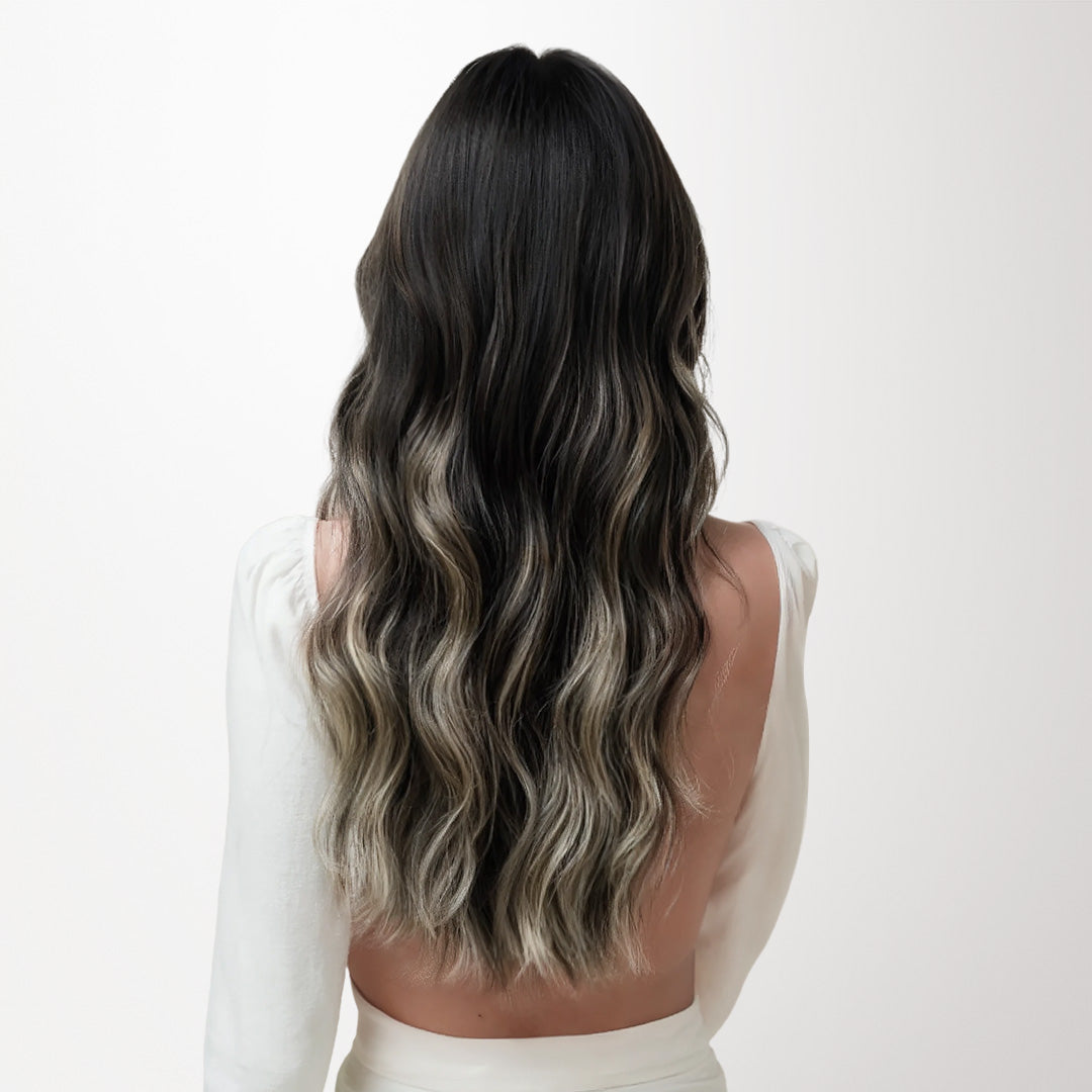 Black to Light Blonde Balayage (1B/19/1B) Classic Clip-Ins 120g [Clearance]_100% Remy Human Hair.