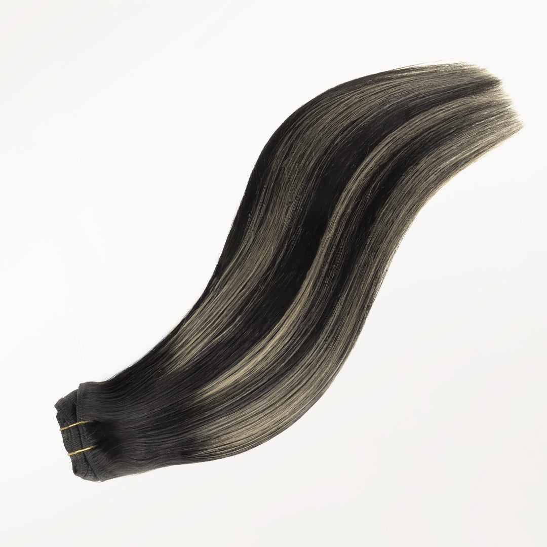 Black to Light Blonde Balayage (1B/19/1B) Classic Clip-Ins 120g [Clearance]_100% Remy Human Hair.