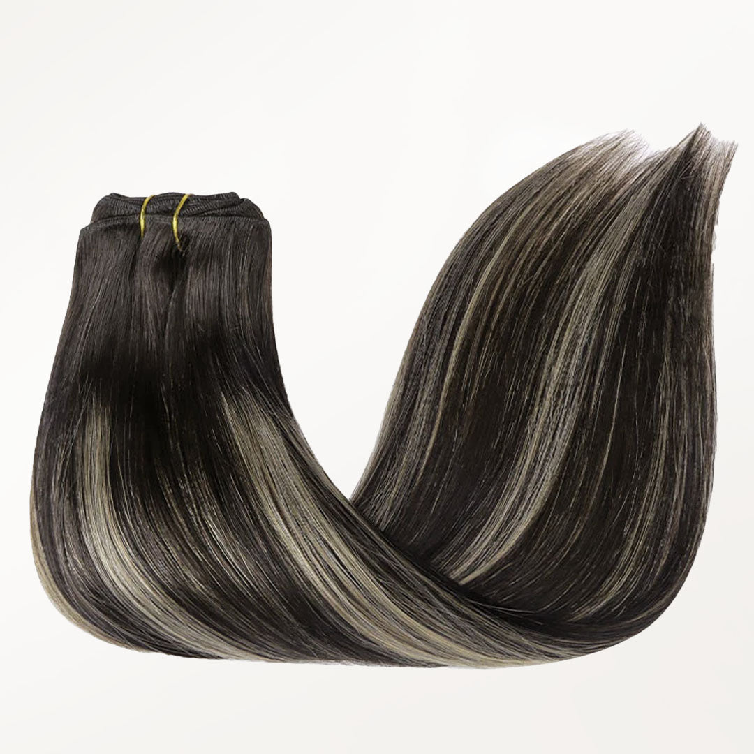Black to Light Blonde Balayage (1B/19/1B) Classic Clip-Ins 120g [Clearance]_100% Remy Human Hair.