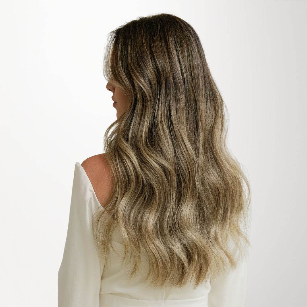 Bleach Blonde Balayage (3/8/613) Classic Clip-Ins (120g-150g)-100% Remy Human Hair.