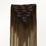 Bleach Blonde Balayage (3/8/613) Classic Clip-Ins (120g-150g)-100% Remy Human Hair.