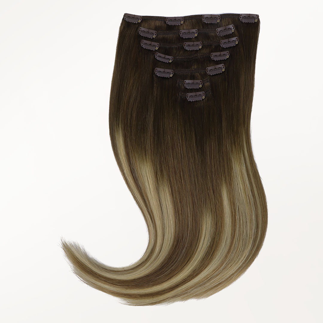 Bleach Blonde Balayage (3/8/613) Classic Clip-Ins [Clearance]_100% Remy Human Hair.