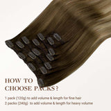Bleach Blonde Balayage (3/8/613) Classic Clip-Ins (120g-150g)-100% Remy Human Hair.