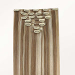  Ash Beige Blonde Blend (T12A/18H/P18H) Classic Clip-Ins (120g-150g)-100% Remy Human Hair.