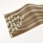  Ash Beige Blonde Blend (T12A/18H/P18H) Classic Clip-Ins (120g-150g)-100% Remy Human Hair.