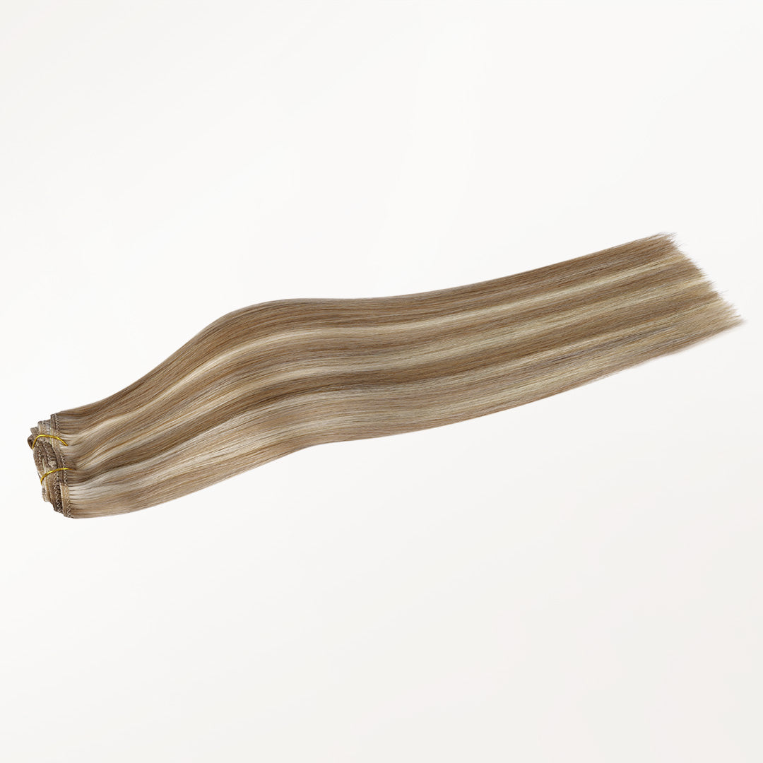  Ash Beige Blonde Blend (T12A/18H/P18H) Classic Clip-Ins (120g-150g)-100% Remy Human Hair.