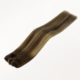 Caramel Blonde Balayage (4/27/4) Classic Clip-Ins (120g-150g)-100% Remy Human Hair.