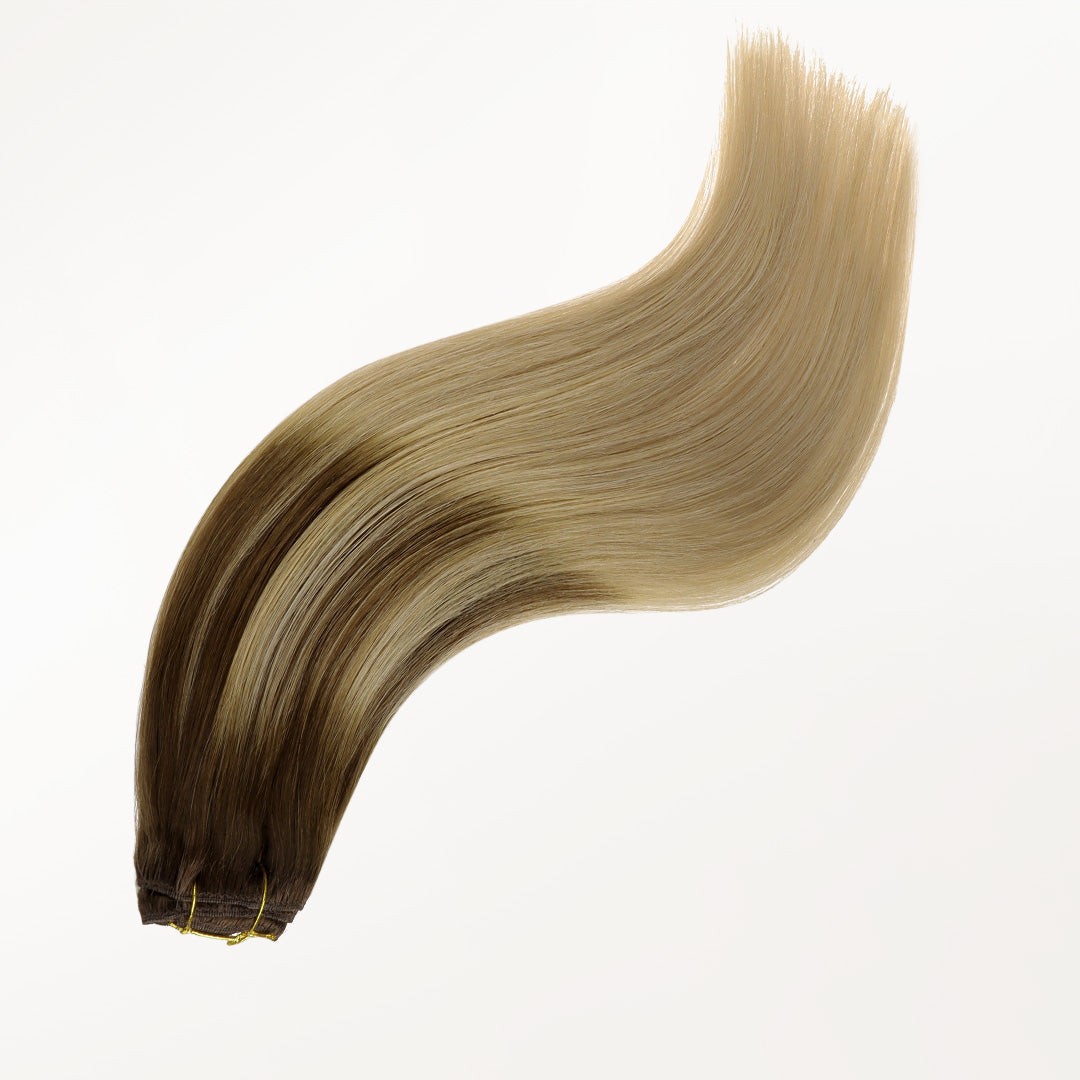 Chocolate Brown to Dirty Blonde (4/18) Classic Clip-Ins 120g [Clearance]_100% Remy Human Hair.