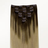 Chocolate Brown to Dirty Blonde (4/18) Classic Clip-Ins 120g [Clearance]_100% Remy Human Hair.