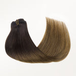 Chocolate Dip Color Melt (1D/2C/4E) Classic Clip-Ins (120g)_100% Remy Human Hair.