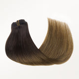 Chocolate Dip Color Melt (1D/2C/4E) Classic Clip-Ins (120g)_100% Remy Human Hair.