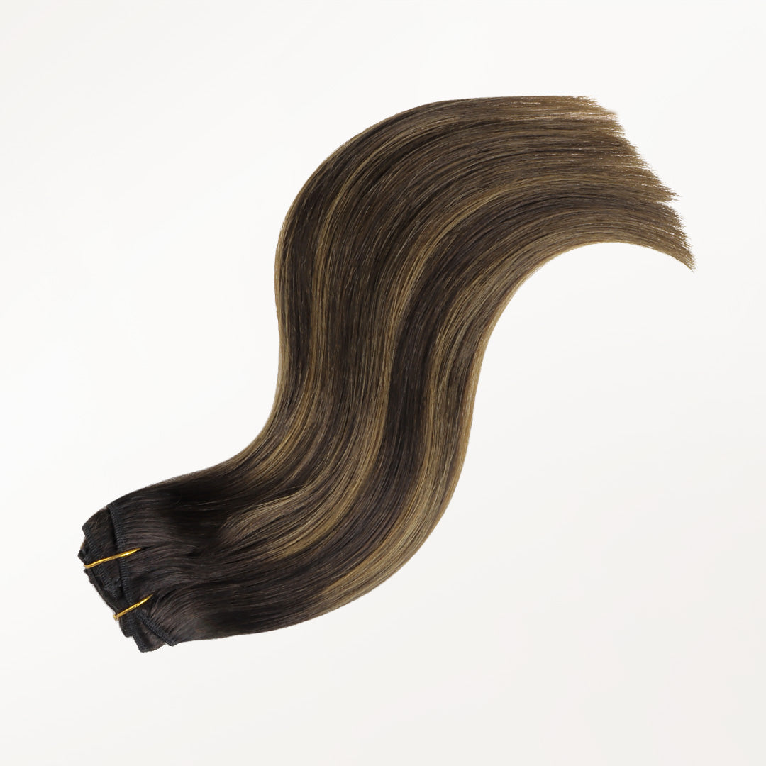 Dark Brown Balayage (2/6/2) Classic Clip-Ins [Clearance]_100% Remy Human Hair.
