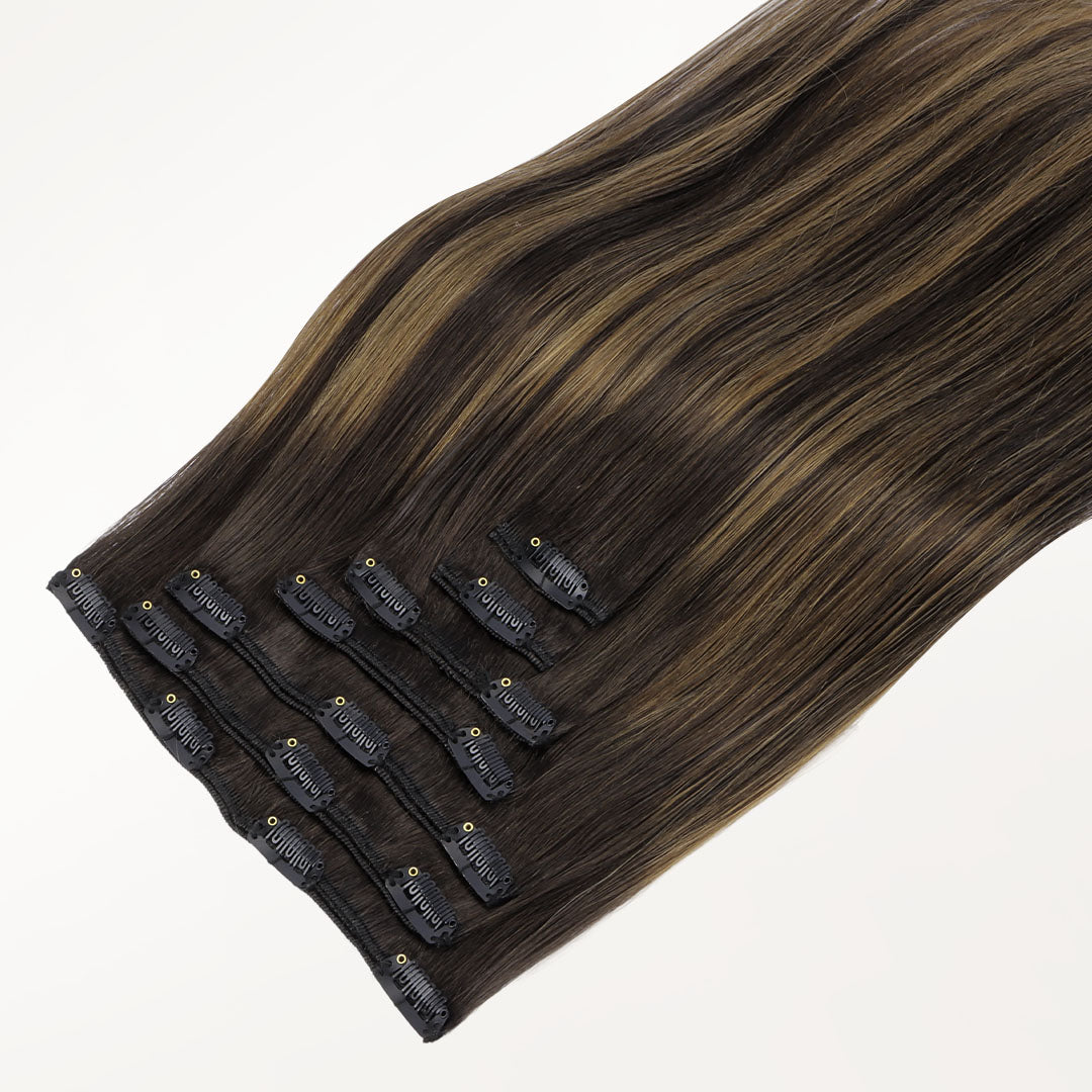 Dark Brown Balayage (2/6/2) Classic Clip-Ins [Clearance]_100% Remy Human Hair.