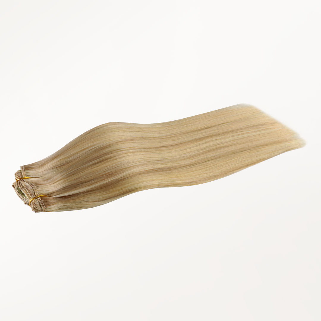 Dirty Blonde Highlights (18D/22F) Classic Clip-Ins (120g-130g)_100% Remy Human Hair.