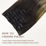 Dirty Blonde Omber (2/6/18) Classic Clip-Ins 120g [Clearance]_100% Remy Human Hair.