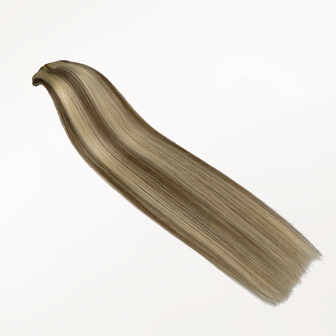 Golden Blonde Highlights (8B/60B) Classic Clip-Ins [Clearance]-100% Remy Human Hair.