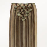 Golden Blonde Highlights (8B/60B) Classic Clip-Ins [Clearance]_100% Remy Human Hair.