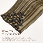 Golden Blonde Highlights (8B/60B) Classic Clip-Ins [Clearance]-100% Remy Human Hair.