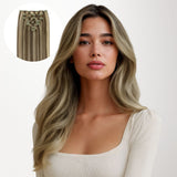 Golden Blonde Highlights (8B/60B) Classic Clip-Ins [Clearance]-100% Remy Human Hair.