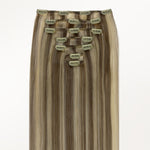 Golden Blonde Highlights (8B/60B) Classic Clip-Ins [Clearance]-100% Remy Human Hair.