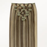 Golden Blonde Highlights (8B/60B) Classic Clip-Ins [Clearance]-100% Remy Human Hair.