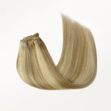 Light Blonde Highlights (16/22A) Classic Clip-Ins [Clearance]_100% Remy Human Hair.