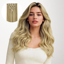 Light Blonde Highlights (16/22A) Classic Clip-Ins [Clearance]_100% Remy Human Hair.