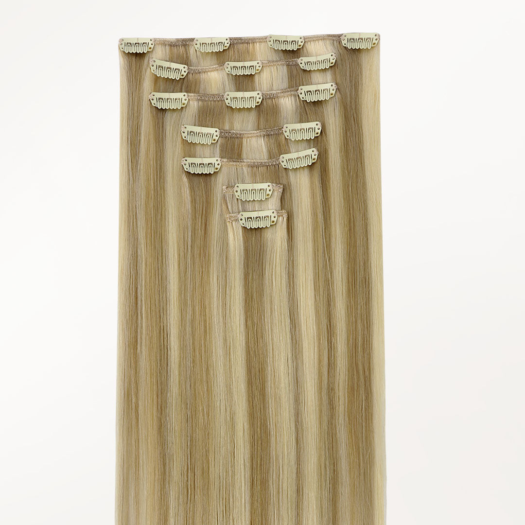 Light Blonde Highlights (16/22A) Classic Clip-Ins [Clearance]_100% Remy Human Hair.