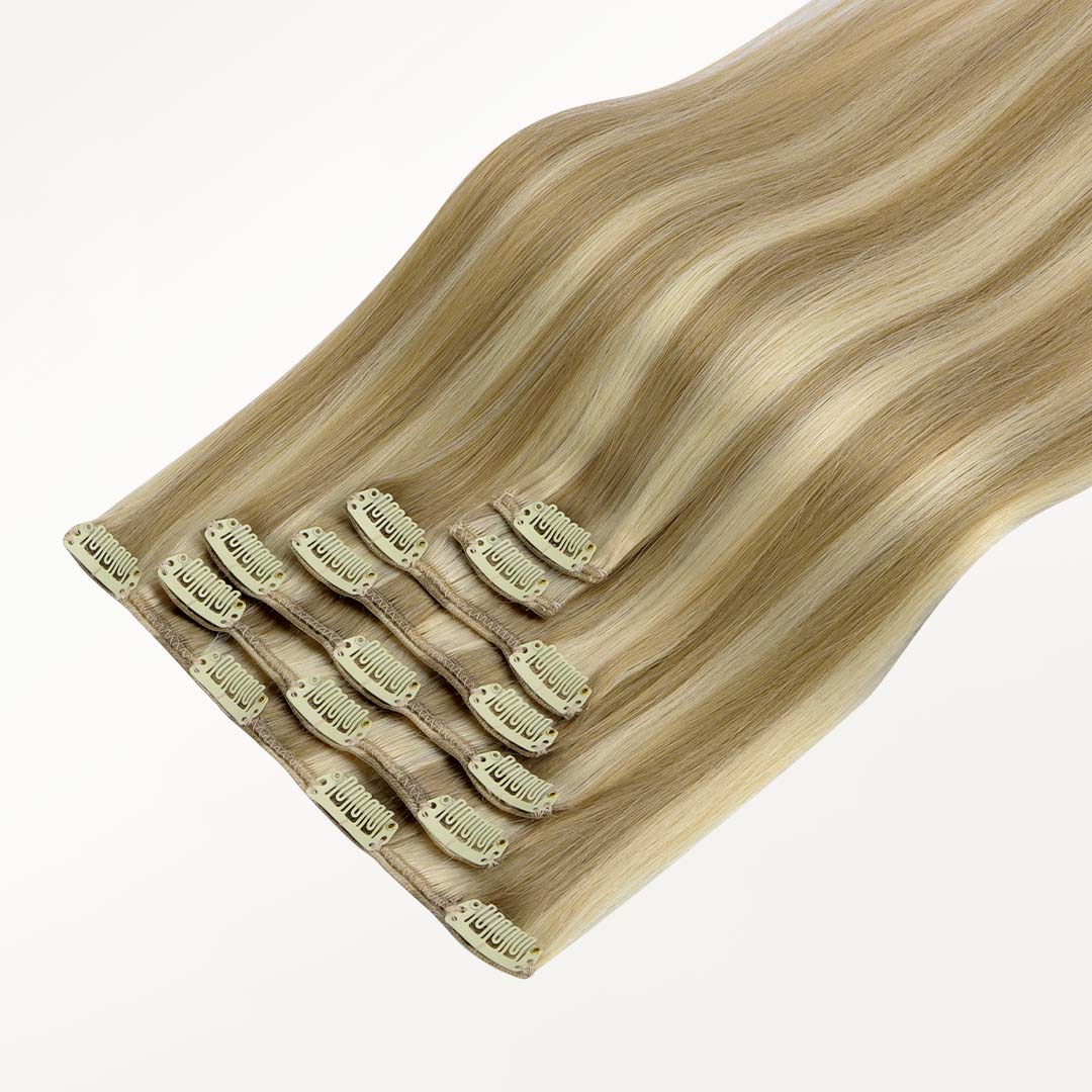 Light Blonde Highlights (16/22A) Classic Clip-Ins [Clearance]_100% Remy Human Hair.