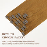 Medium Auburn Brown (30) Classic Clip-Ins (120g-130g) [Clearance]_100% Remy Human Hair.