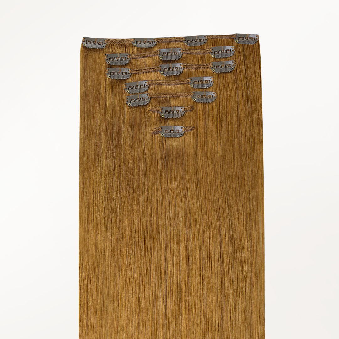 Medium Auburn Brown (30) Classic Clip-Ins (120g-130g) [Clearance]_100% Remy Human Hair.