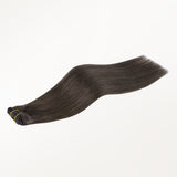 Mocha Brown (1C) Classic Clip-Ins (120g-130g)_100% Remy Human Hair.