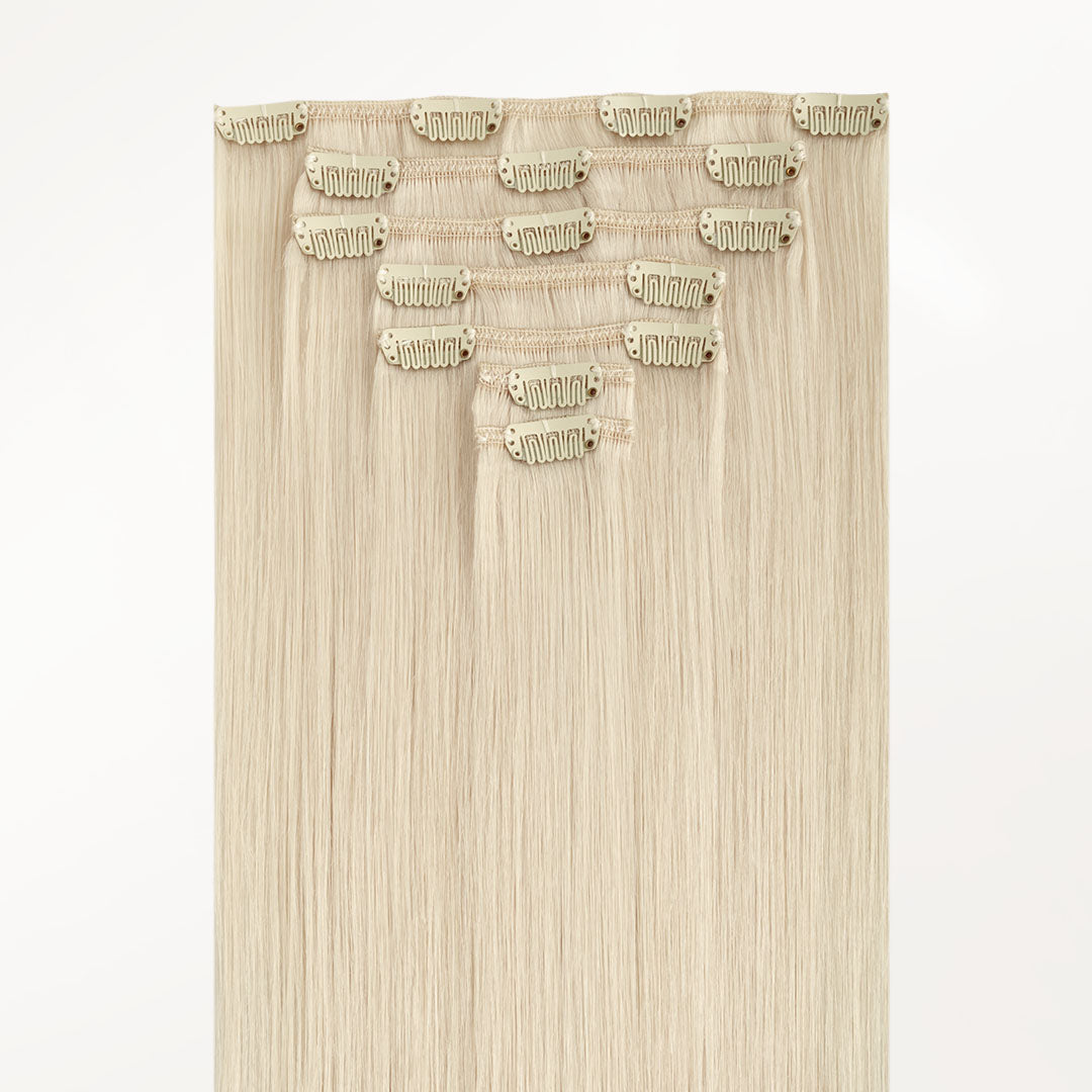 Platinum Blonde (60A) Classic Clip-Ins [Clearance]_100% Remy Human Hair.