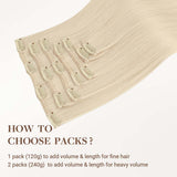 Platinum Blonde (60A) Classic Clip-Ins [Clearance]_100% Remy Human Hair.