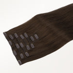Chocolate Brown (4A) Classic Clip-Ins [Clearance]-100% Remy Human Hair.