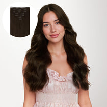 Chocolate Brown (4A) Classic Clip-Ins (120g-150g)-100% Remy Human Hair.