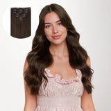 Chocolate Brown (4A) Classic Clip-Ins [Clearance]-100% Remy Human Hair.