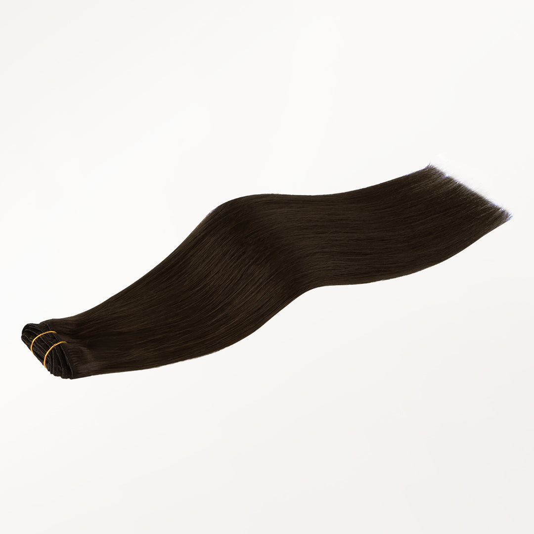 Chocolate Brown (4A) Classic Clip-Ins (120g-150g)-100% Remy Human Hair.