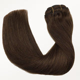 Chocolate Brown (4A) Classic Clip-Ins [Clearance]-100% Remy Human Hair.