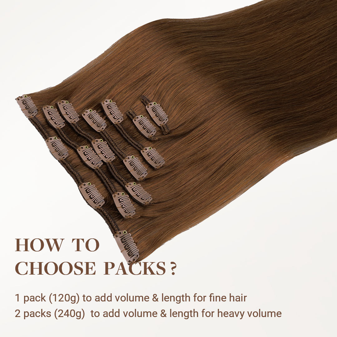 Copper (350) Classic Clip-Ins [Clearance]_100% Remy Human Hair.