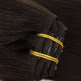 Dark Brown (2) Classic Clip-Ins [Clearance]-100% Remy Human Hair.