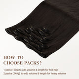 Dark Brown (2) Classic Clip-Ins [Clearance]-100% Remy Human Hair.