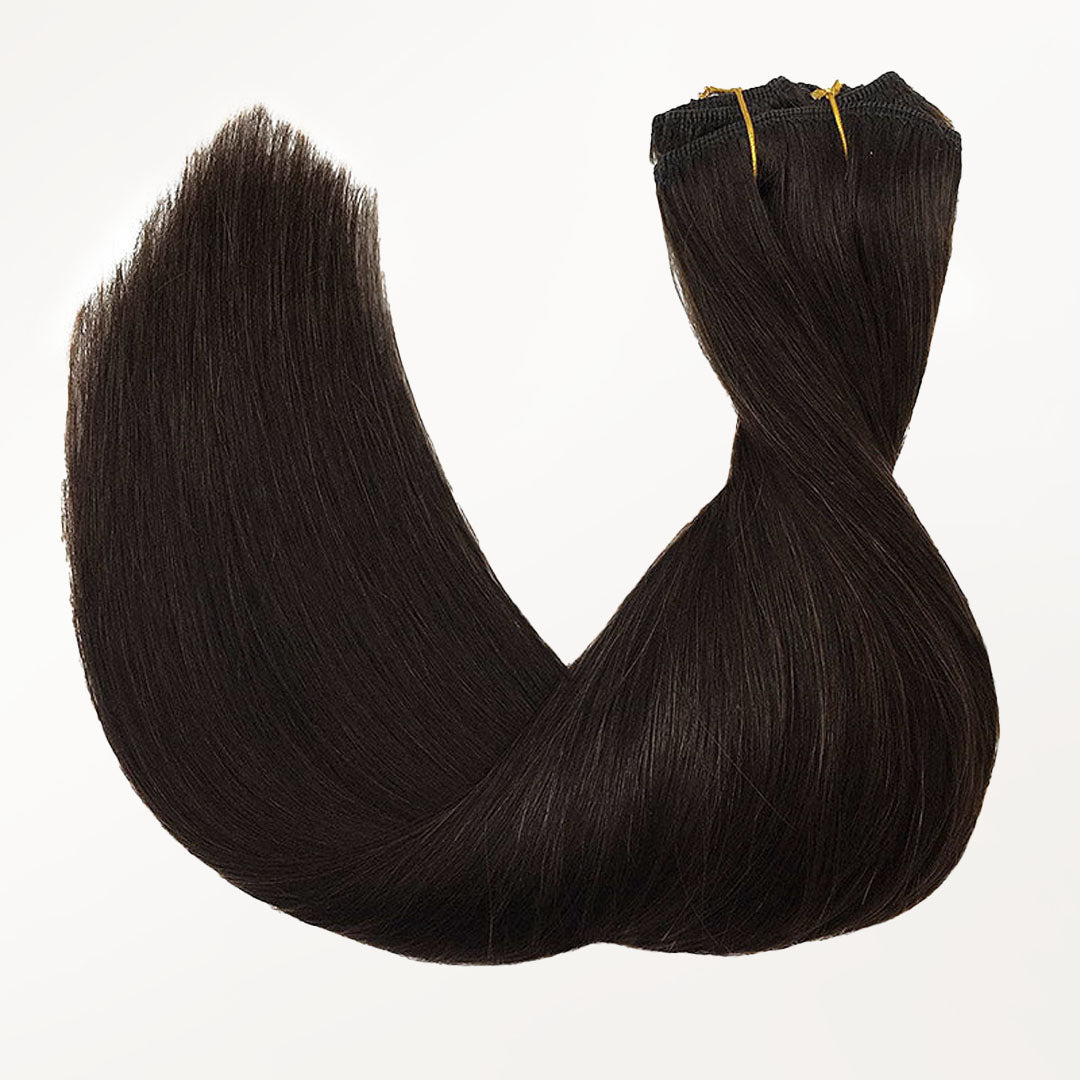 Dark Brown (2) Classic Clip-Ins [Clearance]-100% Remy Human Hair.