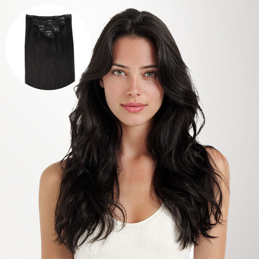 Classic Clip in Hair Extensions-1_100% Remy Human Hair.