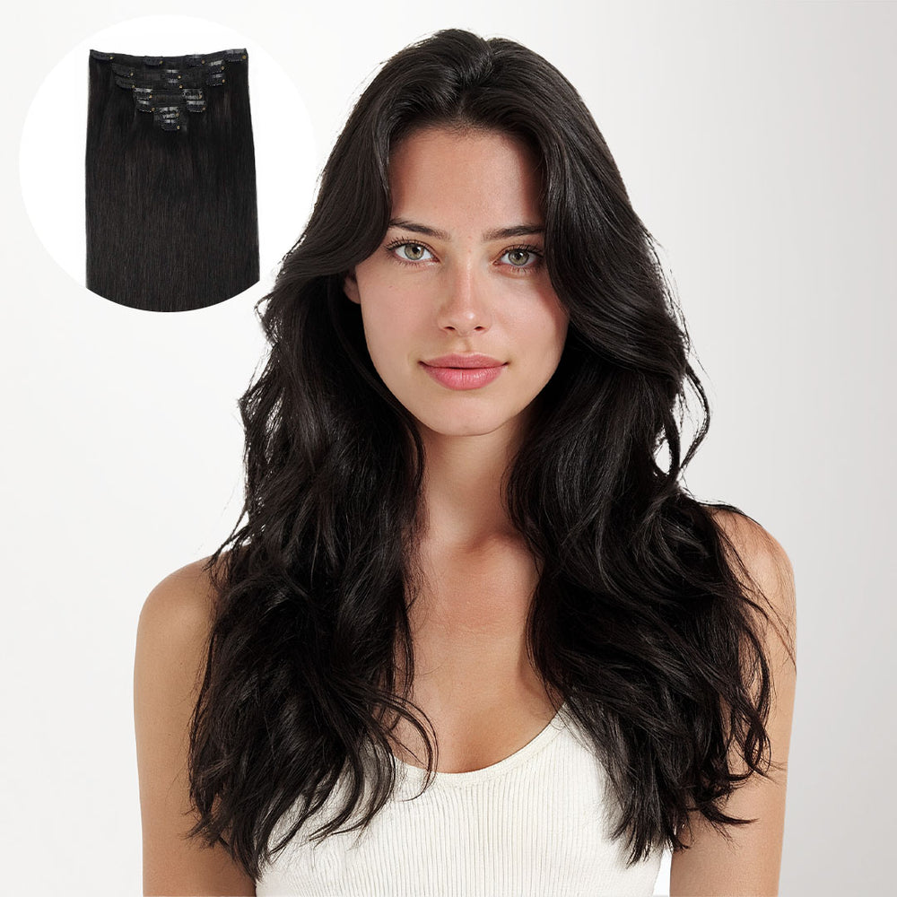 Natural Black (1B) Classic Clip-Ins (120g-150g)