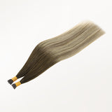 Bleach Blonde Balayage (3/8/613) I-Tip Hair Extensions 50g_100% Remy Human Hair.